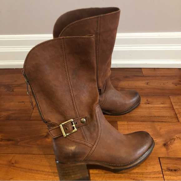 Johnston Murphy Vero cuoio brown leather Women’s Boots - Sz 6 M back zipper - Picture 11 of 11